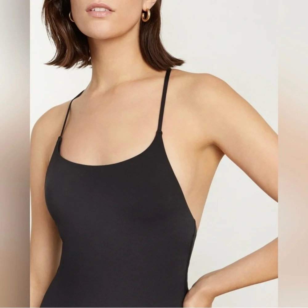 Everlane Black Crossback One-Piece Swimsuit